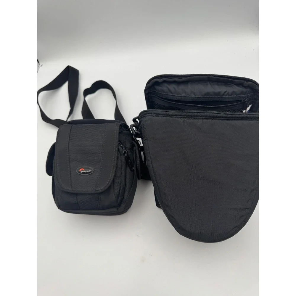 Lowepro Edit 100 Camera Bag and Holster Case Set Black Nylon Padded Shoulder Bag